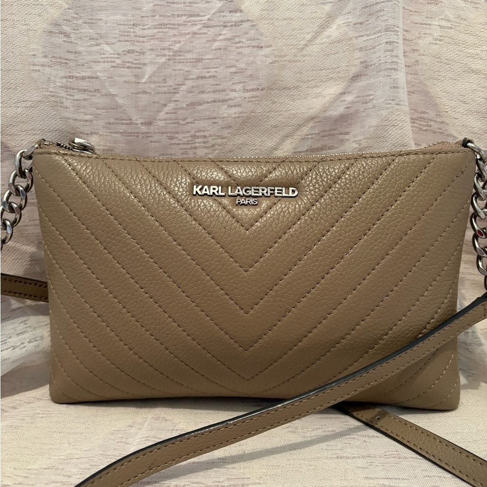 Karl Lagerfeld Tan Crossbody Bag
